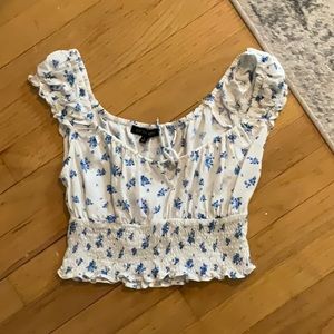 Two piece set floral, print summer outfit from a boutique.